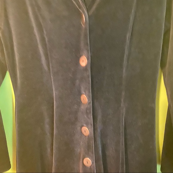 Vintage 1990’s velvet dress made in Canada - Picture 7 of 9